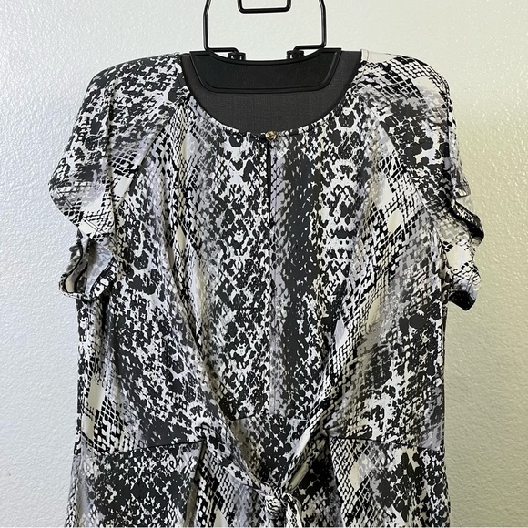 C.Wonder Christian Siriano Women’s Black & White Hi-Low Printed Dress Size XL - Picture 2 of 9